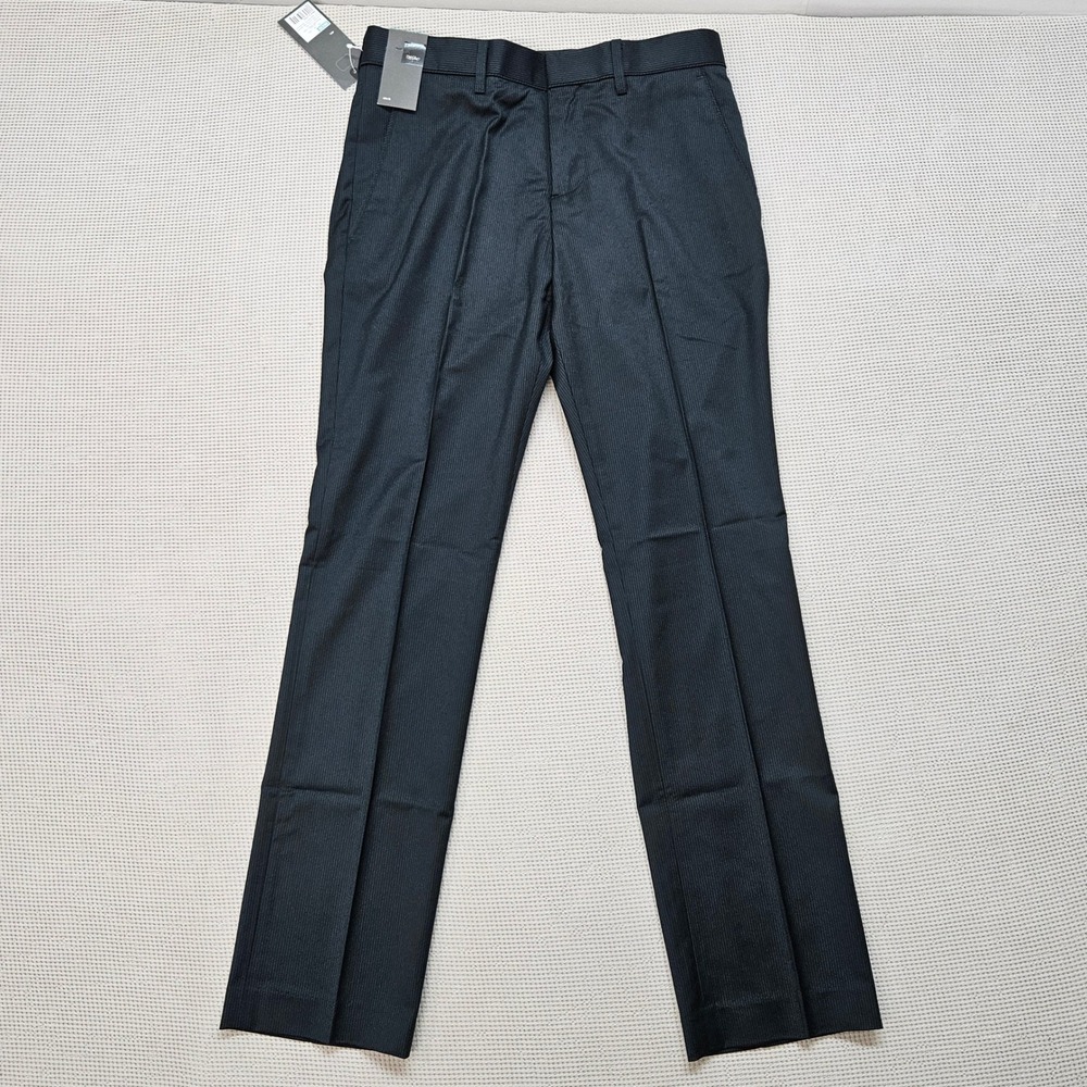 Mossimo Mens Slim Fit Pinstripe Dress Pants Black Grey 29x30 NWT MB14_01A02-0098 - Picture 2 of 11
